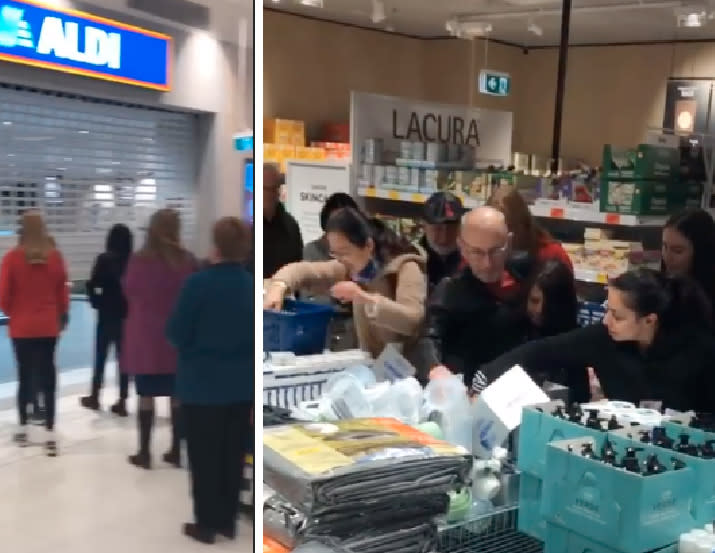 Chaos pictured at Aldi after Caviar creme sells out in minutes