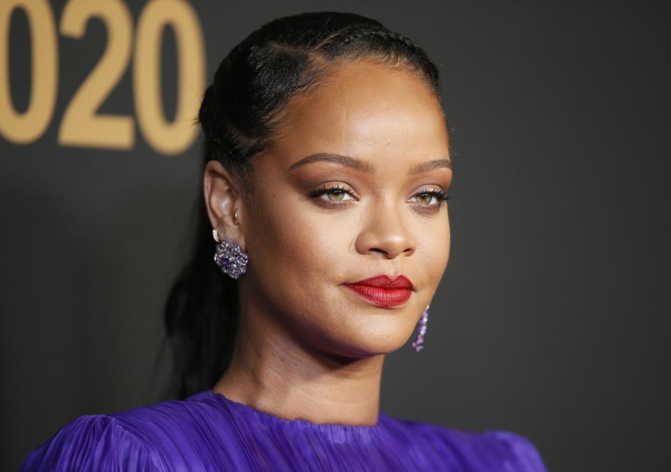 51st NAACP Image Awards – Photo Room– Pasadena, California, U.S., February 22, 2020 – Rihanna poses backstage with her President's award. REUTERS/Danny Moloshok