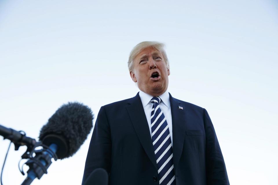 Trump accuses media of trying to score ‘political points’ over US bomb scare