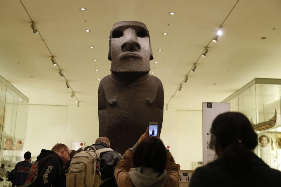 One of the Moai statues in the British Museum (AFP via Getty Images)