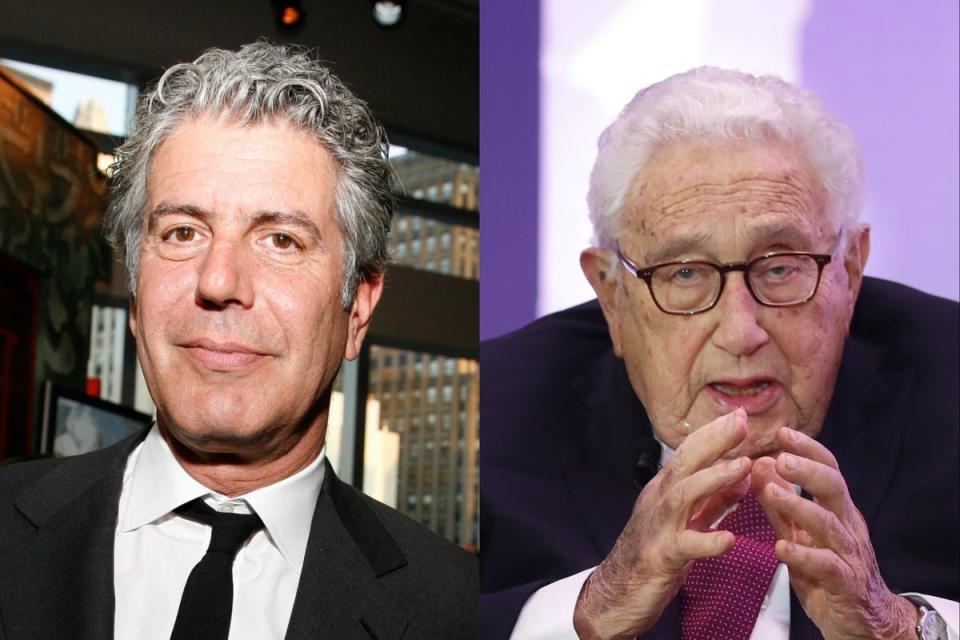 Anthony Bourdain and Henry Kissinger (Getty)