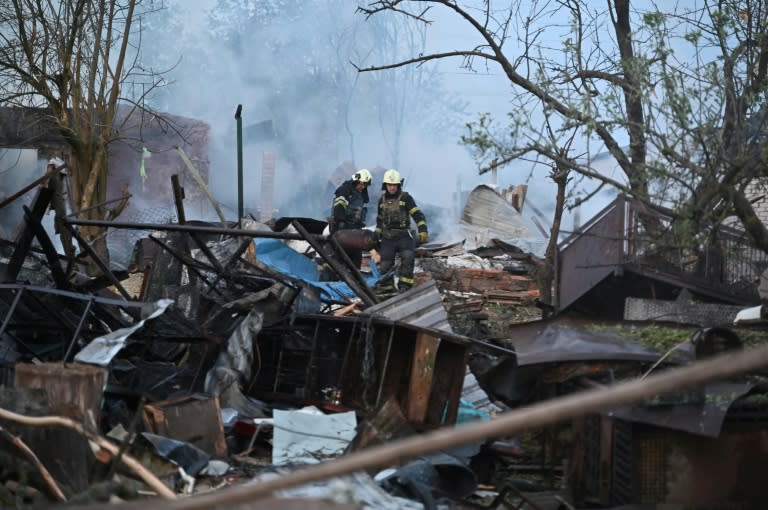 A residential suburb of Kharkiv after a Russian strike this week (SERGEY BOBOK)