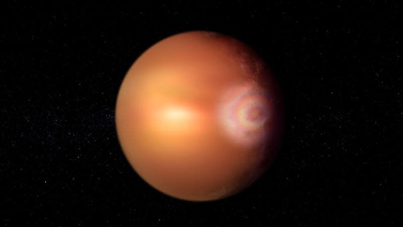 Artist impression of a glory on exoplanet WASP-76b. - Illustration: ESA