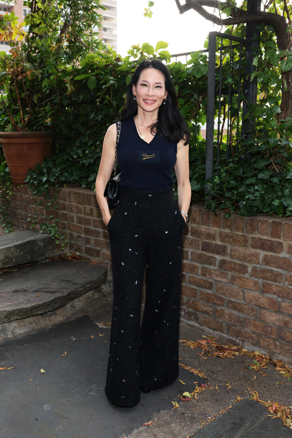 NEW YORK, NEW YORK - SEPTEMBER 19: Lucy Liu, wearing CHANEL, attends Through Her Lens: The Tribeca CHANEL Women's Filmmaker Program Cocktail at Greenwich Hotel on September 19, 2024 in New York City. (Photo by Dimitrios Kambouris/WireImage)