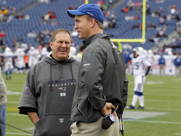 Peyton Manning has reached the Super Bowl with 4 different coaches, but  he's never had his Bill Belichick 