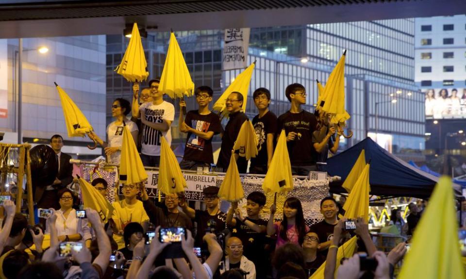 Umbrellas at Occupy Central.