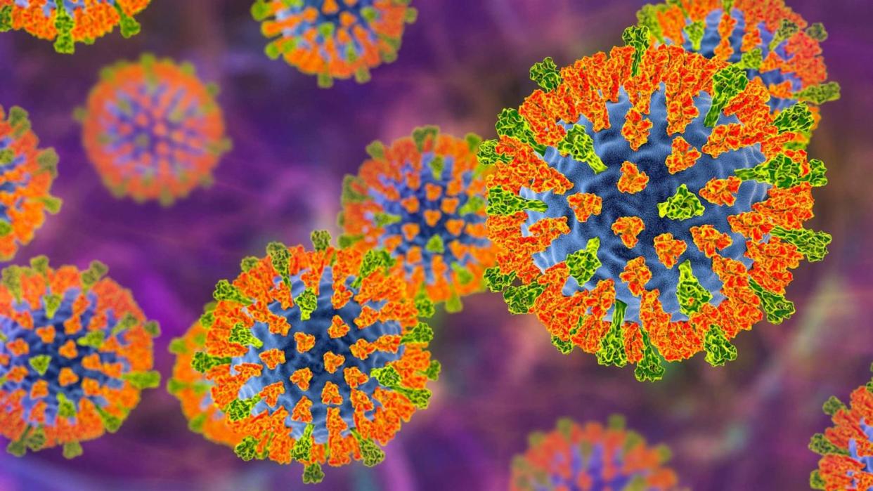 PHOTO: Measles virus particle, illustration. (STOCK PHOTO/Getty Images)