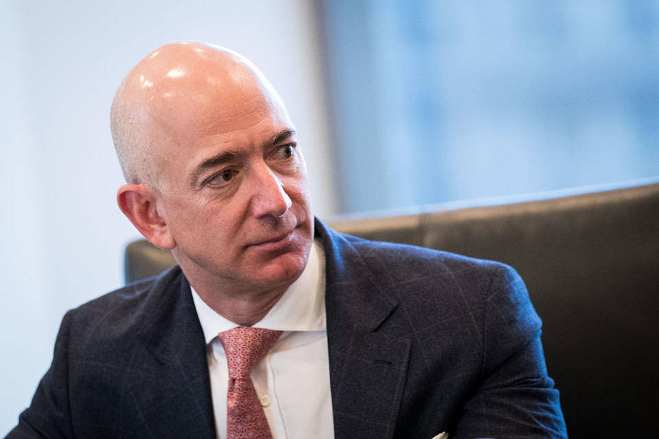 <p>No. 10: Princeton University<br>Known UHNW alumni: 330<br>Combined wealth: $188 billion<br>Former grad and CEO of Amazon Jeff Bezos is seen here.<br>(Photo by Drew Angerer/Getty Images) </p>