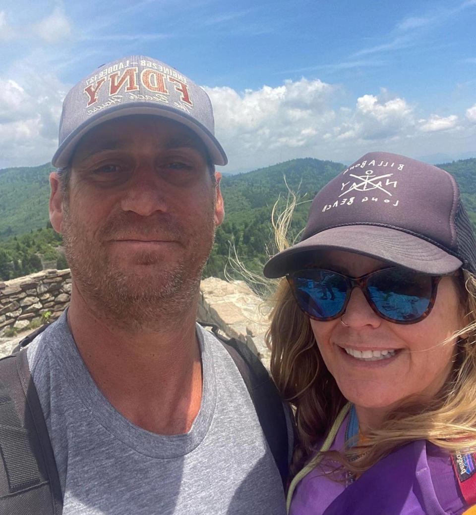 Casey Skudin, left, with his wife, Angela Skudin, during their visit to Asheville. Casey Skudin was killed June 17 after a tree fell on the family's car on the Biltmore Estate.