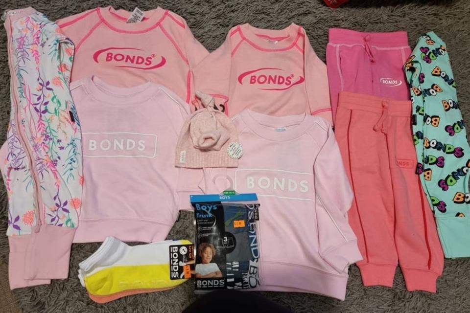 Woman shared photo of the Bonds baby clothing she scored for $50