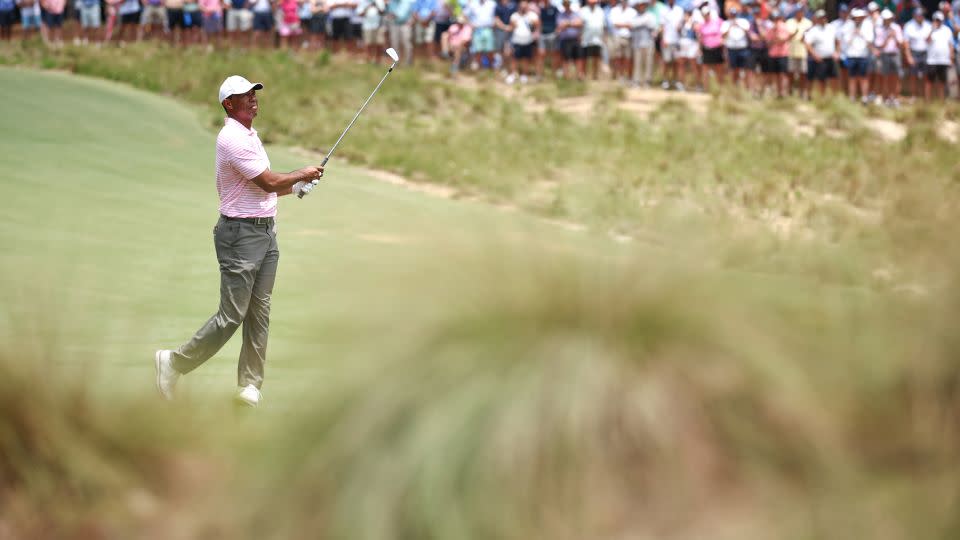 Large crowds flocked to follow Woods. - Jared C. Tilton/Getty Images