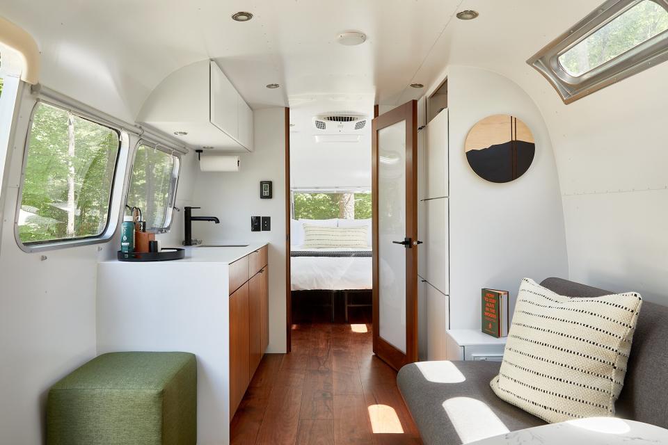 Auto Camp Catskills, interiors and exterior of the main house and airstream stays