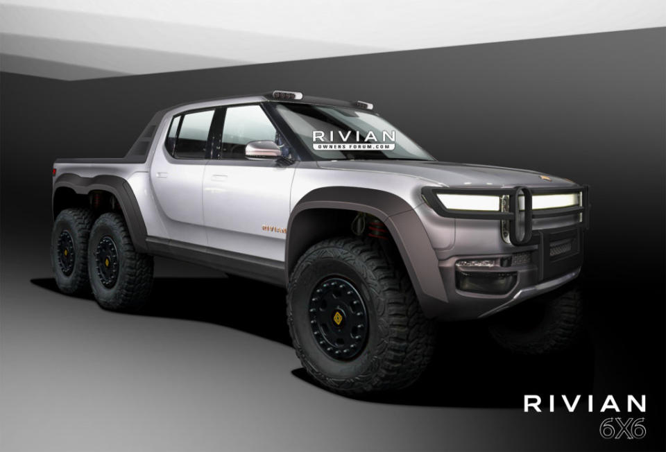 將成為史上最便宜的六輪車，RIVIAN R1T 6╳6想像圖