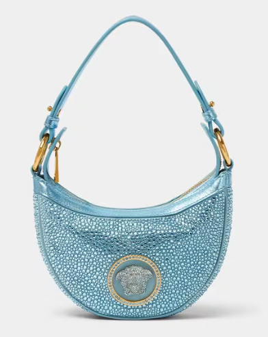 Versace Crystal Repeat Mini Hobo Bag for Women