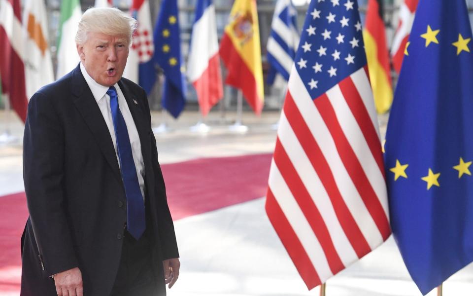 EU officials believe Donald Trump has come to a greater appreciation since taking office of the value of European integration to US interests - Credit: Rex Features