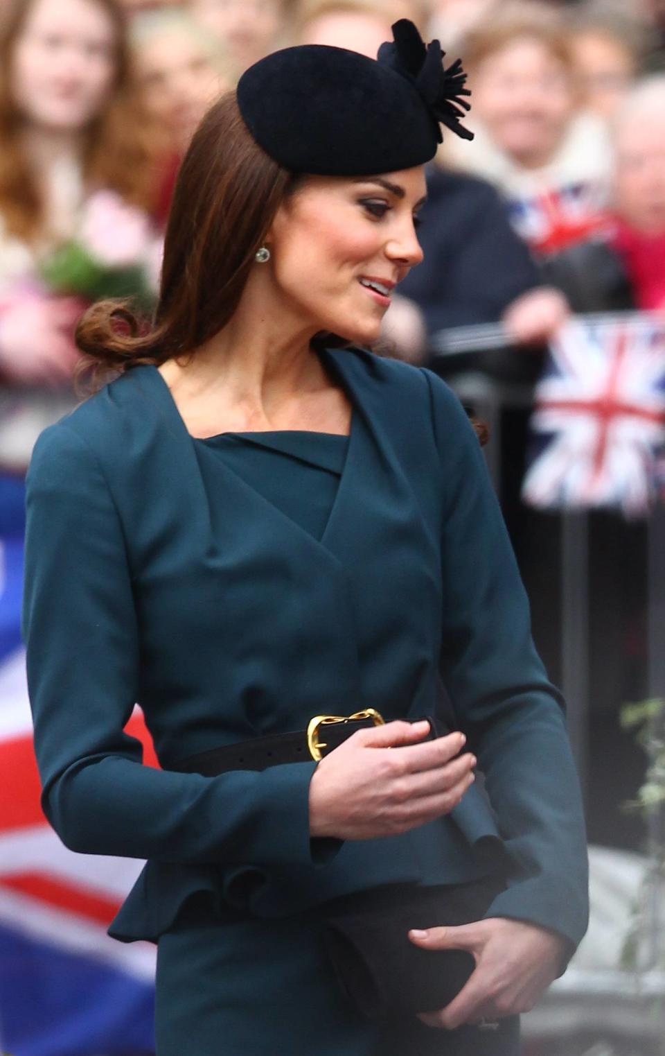Catherine Duchess of Cambridge, aka Kate Middleton at Leicester City centre on March 8, 2012.   
The Queen and members of the Royal family are visiting Leicester as part of her Diamond Jubilee Tour
Leicester, England - 08.03.12
Mandatory Credit: WENN.com