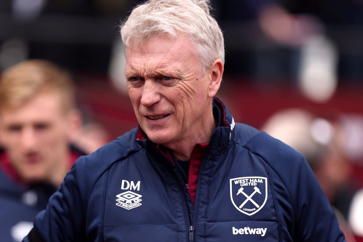 David Moyes’ West Ham edged bottom side Southampton (Steven Paston/PA) (PA Wire)