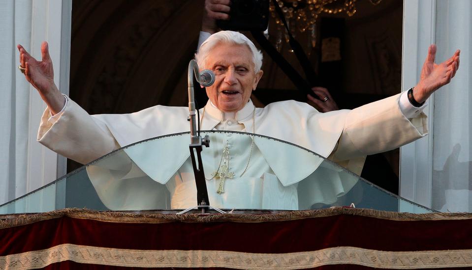 In this Feb. 28, 2013, file photo, Pope Benedict XVI