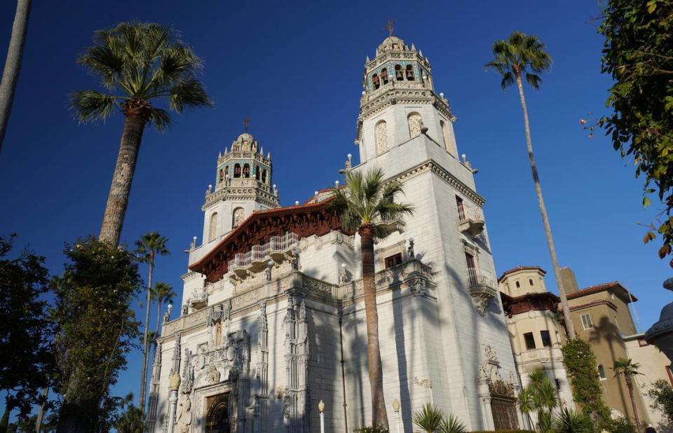 The façade of Casa Grande at Hearst Castle in San Simeon, California. designed by Julia Morgan, as included in a new anthology about the groundbreaking architect.