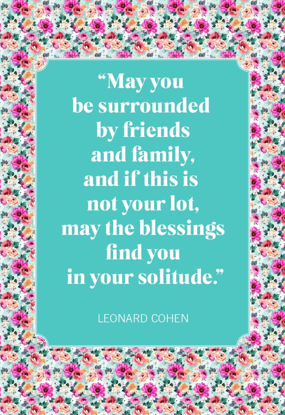 family quotes leonard cohen