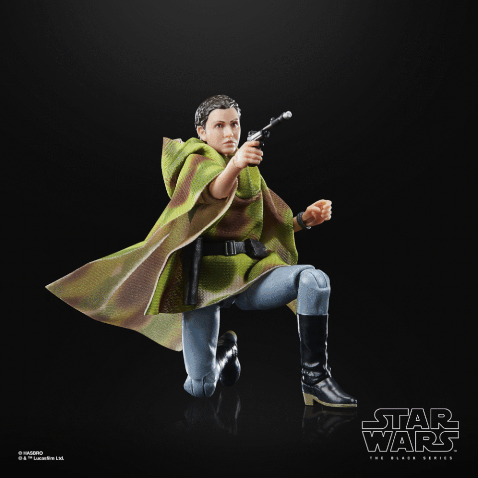 Princess Leia, Han Solo, Lando Calrissian, Wicket W. Warrick and a Biker Scout are the latest highly detailed 'Star Wars' figures in Hasbro's premier Black Series collectors line. (Photos courtesy of Hasbro)