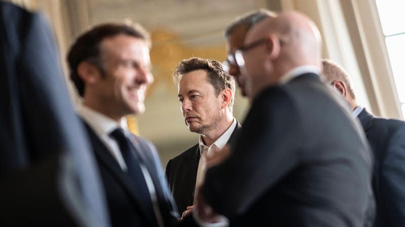 Elon Musk pouting.