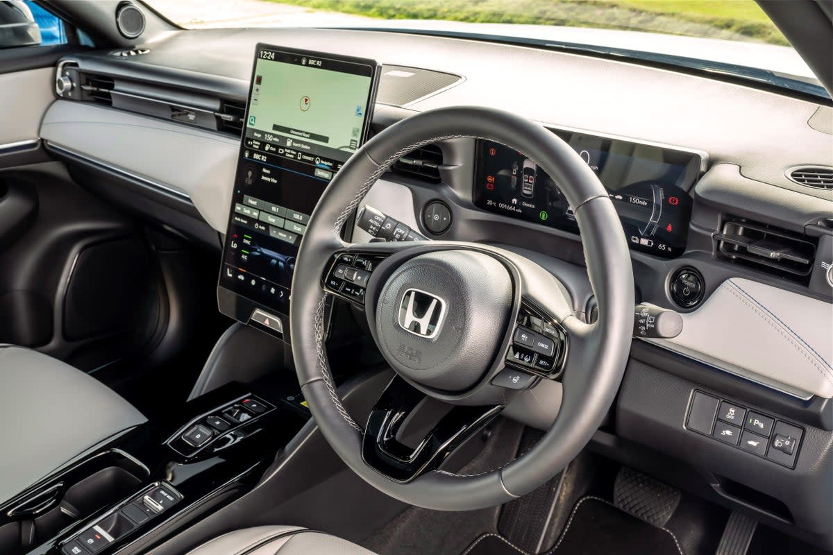 As with other electric cars, the Honda e:Ny1 Advantage has a central touchscreen that controls a lot of the vehicle’s functionality (Supplied)