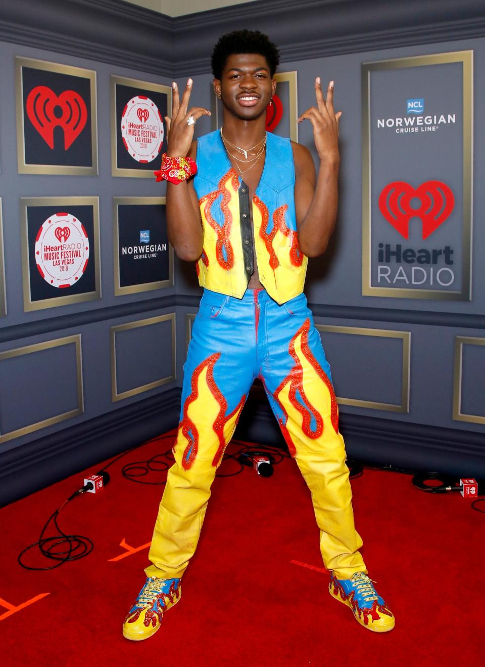 Lil Nas X attends the 2019 iHeartRadio Music Festival in Las Vegas, Nevada.