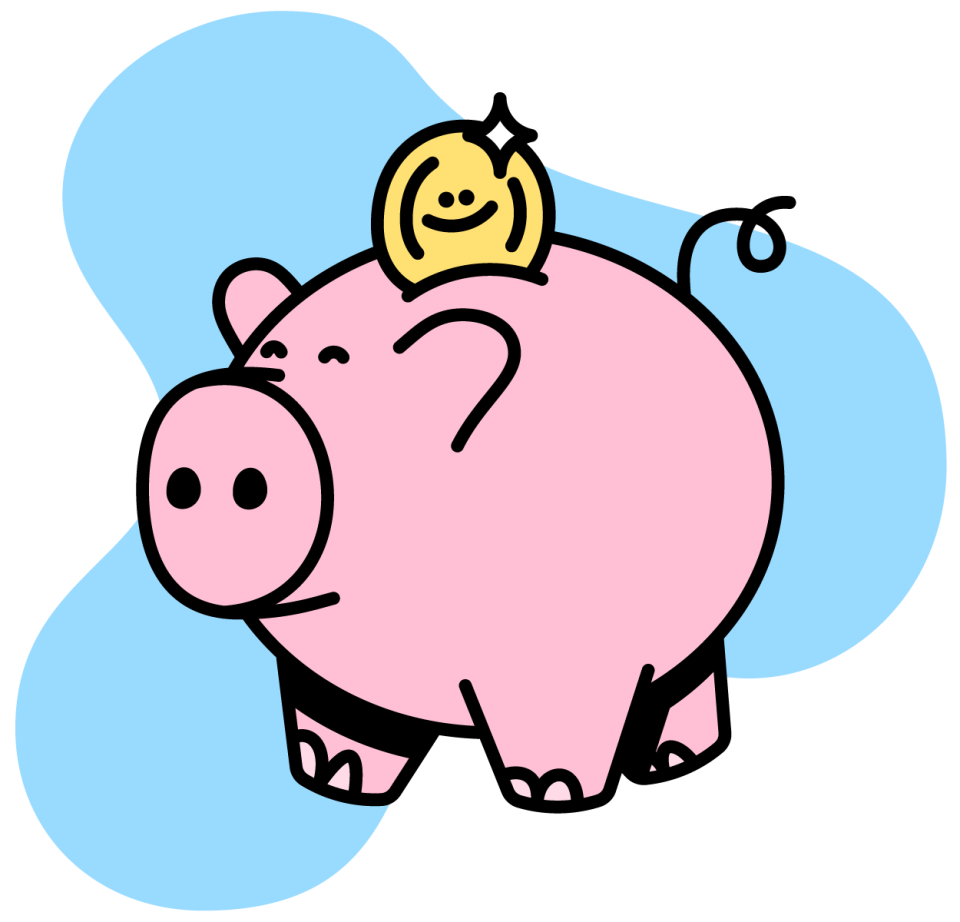 Illustration of a piggy bank