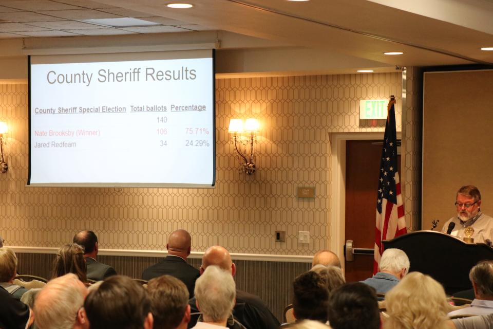 The county Republican Party elected Nate Brooksby as Washington County's next sheriff during a special election on Tuesday night, Nov. 30, 2021.