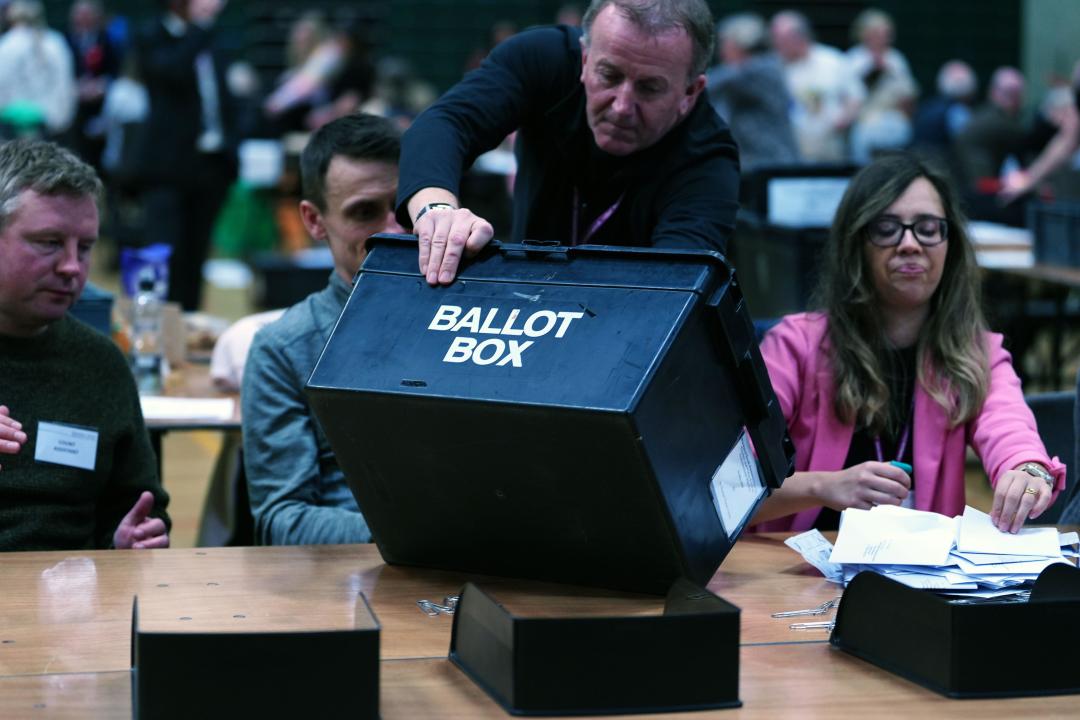 A ballot box is emptied during the count for the Blackpool South by-election at Blackpool Sports Centre, Blackpool. The by-election was triggered after the resignation of Scott Benton. Picture date: Thursday May 2, 2024.