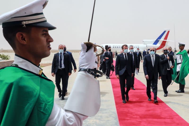 French President Emmanuel Macron and his EU counterparts meet leaders of West African states in Nouakchott