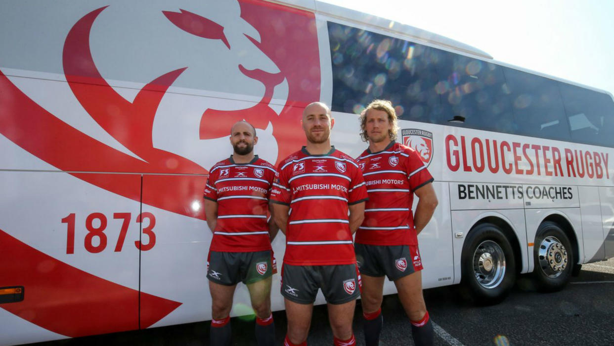 Equipo de rugby de Gloucester y su nuevo logo (Foto: Sporting News)