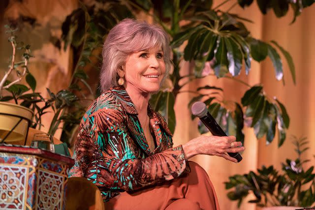 <p>Dana Jacobs/Getty Images</p> Jane Fonda in San Francisco in June 2023