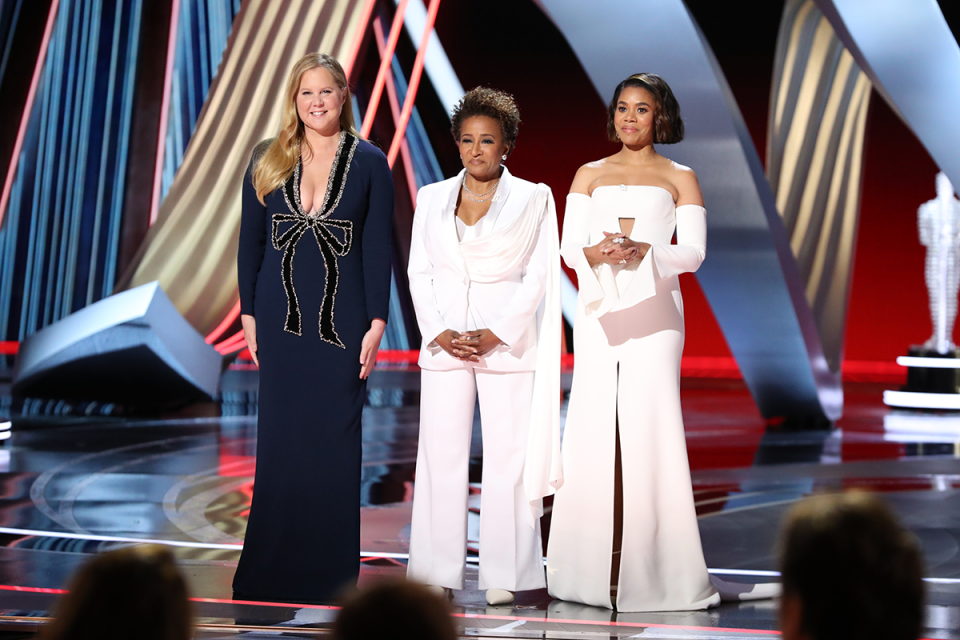 Oscars hosts Amy Schumer, Wanda Sykes and Regina Hall.