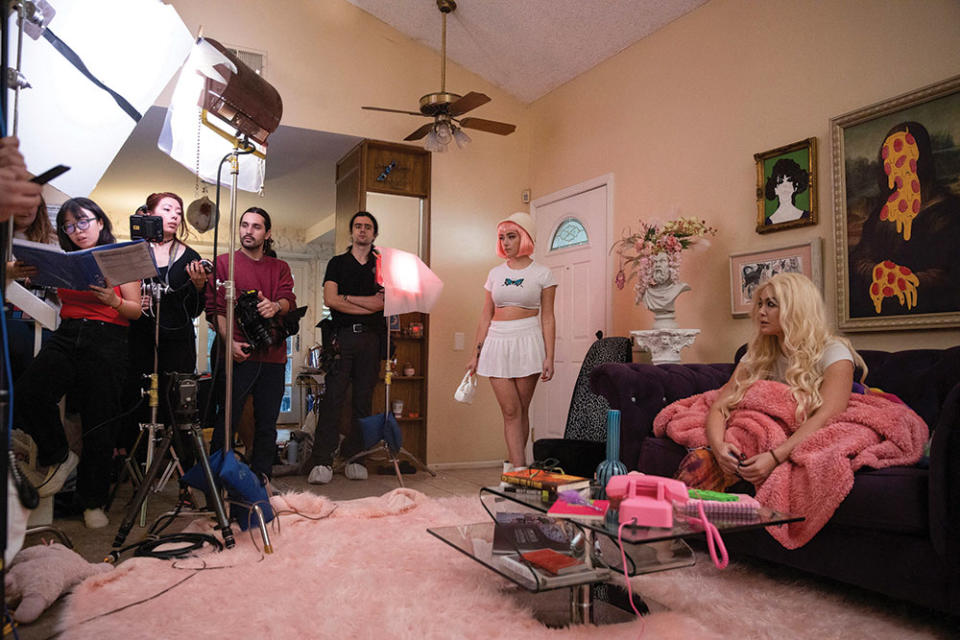 Students work on a film project at California Institute of the Arts titled “Lisa and Liza.” - Credit: Rafael Hernandez