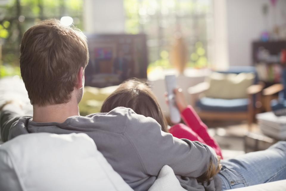 Couple on sofa