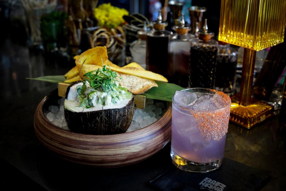 Coconut Habanero Ceviche and a Mainland Margarita at Bar Hana in downtown Sarasota.