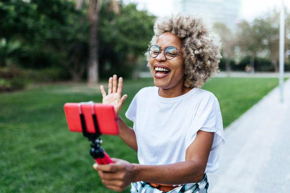 Woman vlogging. (Getty Images)