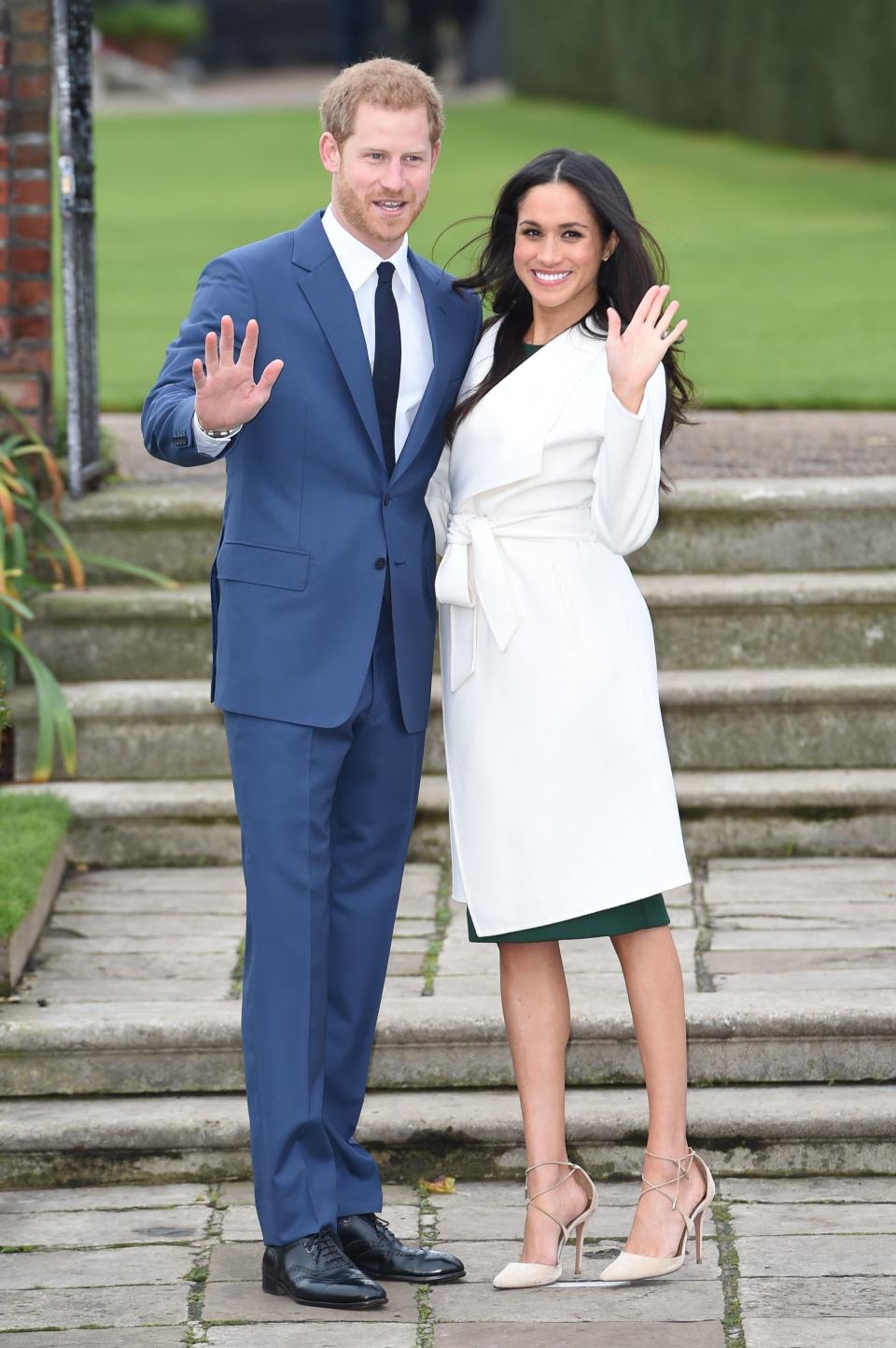 Meghan Markle wears Line The Label for the official royal engagement photos.