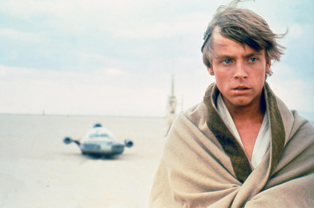 Mark Hamill on the Tunisian set of Star Wars: A New Hope (Photo: Corbis via Getty Images)