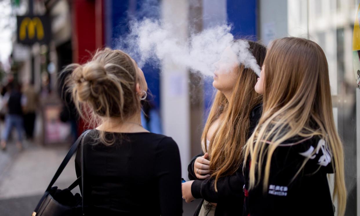 <span>State and territory governments back the ban because they are especially worried vapes are being marketed to young people.</span><span>Photograph: Tolga Akmen/EPA</span>