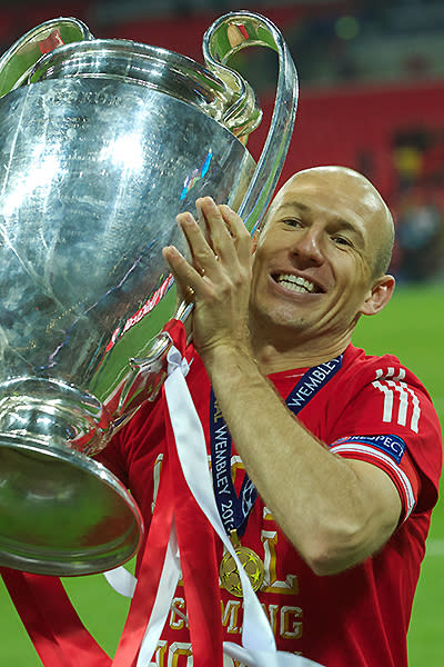 Arjen Robben of FC Bayern Munchen during the UEFA Champions League match between Borussia Dortmund and Bayern Munich.