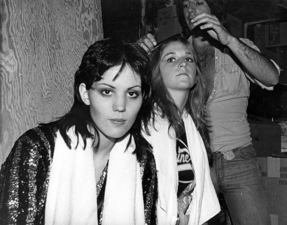 Joan Jett looking serious