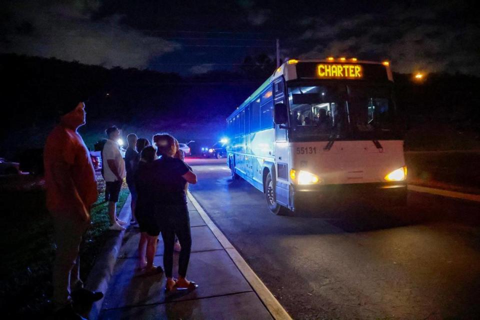 Cuban migrants arrive at the U.S. Customs and Border Protection Dania Beach Border Patrol Station in Dania Beach, Florida, on Thursday, Jan. 5, 2023.