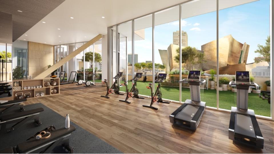 The fitness center. - Credit: The Grand LA