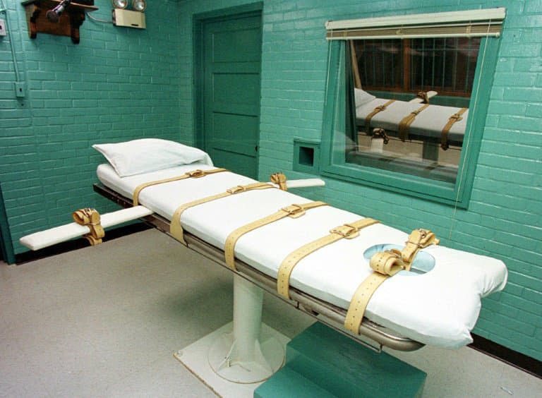 La chambre de la mort du pénitencier de Huntsville (Texas), en 2000 - PAUL BUCK © 2019 AFP