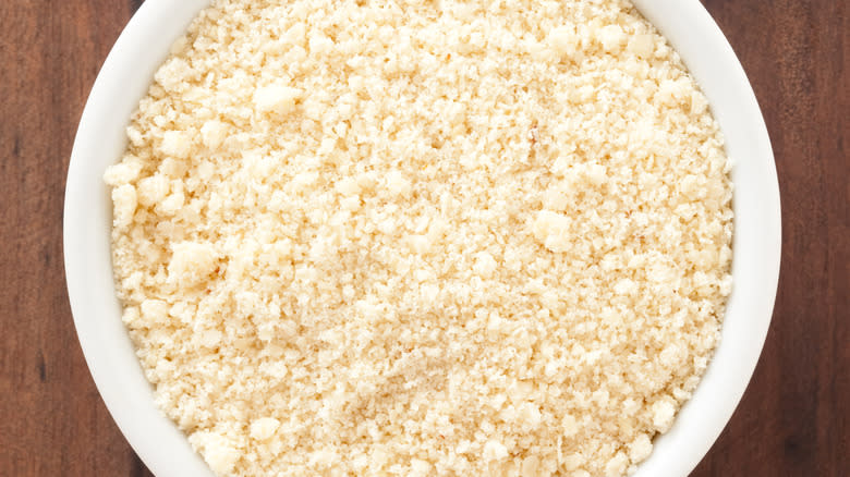 white bowl of almond flour