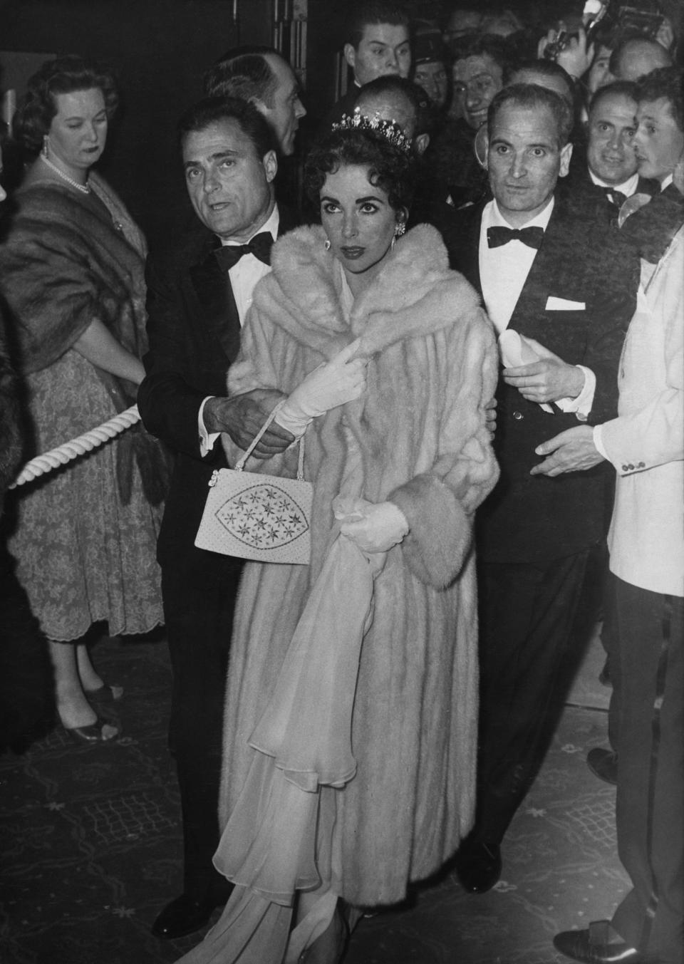 Mike Todd and Elizabeth Taylor at Cannes, 1957