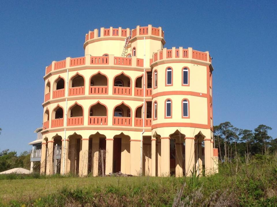 The unfinished castle on Belle Fontaine Drive near Ocean Springs was on the market for $2 million in 2016, but the owner said he did not receive any acceptable offers. FILE